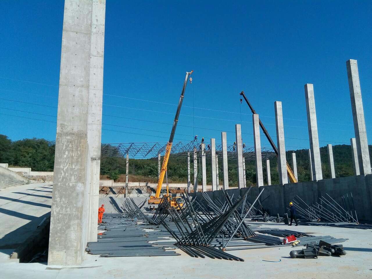 清远威海搅拌站网架